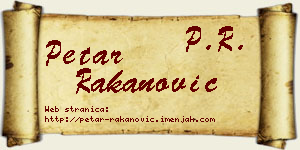 Petar Rakanović vizit kartica